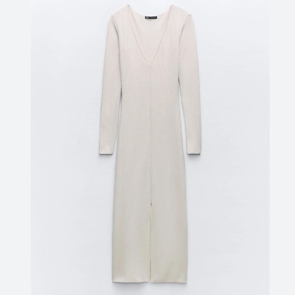 Zara Long Soft Ribbed Dress - Picture 2 of 6
